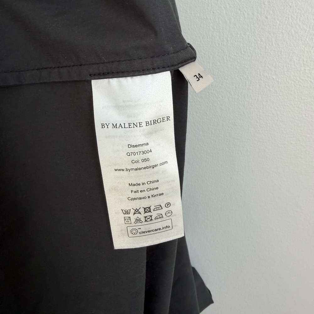MALENE BIRGER Size 34 • Black Cotton Disemma Maxi Dress. - Picture 7 of 7